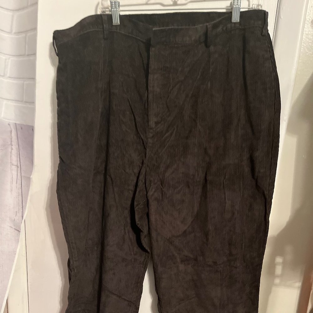 NWT LANDS END CHARCOAL GRAY STRAIGHT LEG CORDS SZ 18W